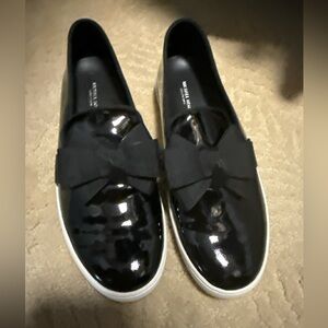 Michael Kors Glossy Black Bow Flats